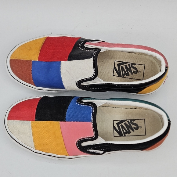 Vans Classic Slip On Patchwork Multi Color Womens 5.5 Mens 4 VN0A38F7VMF - Picture 8 of 15